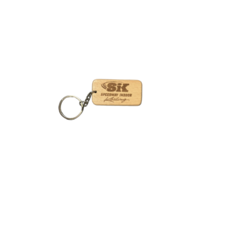 Speedway Indoor Karting Wooden Keychain